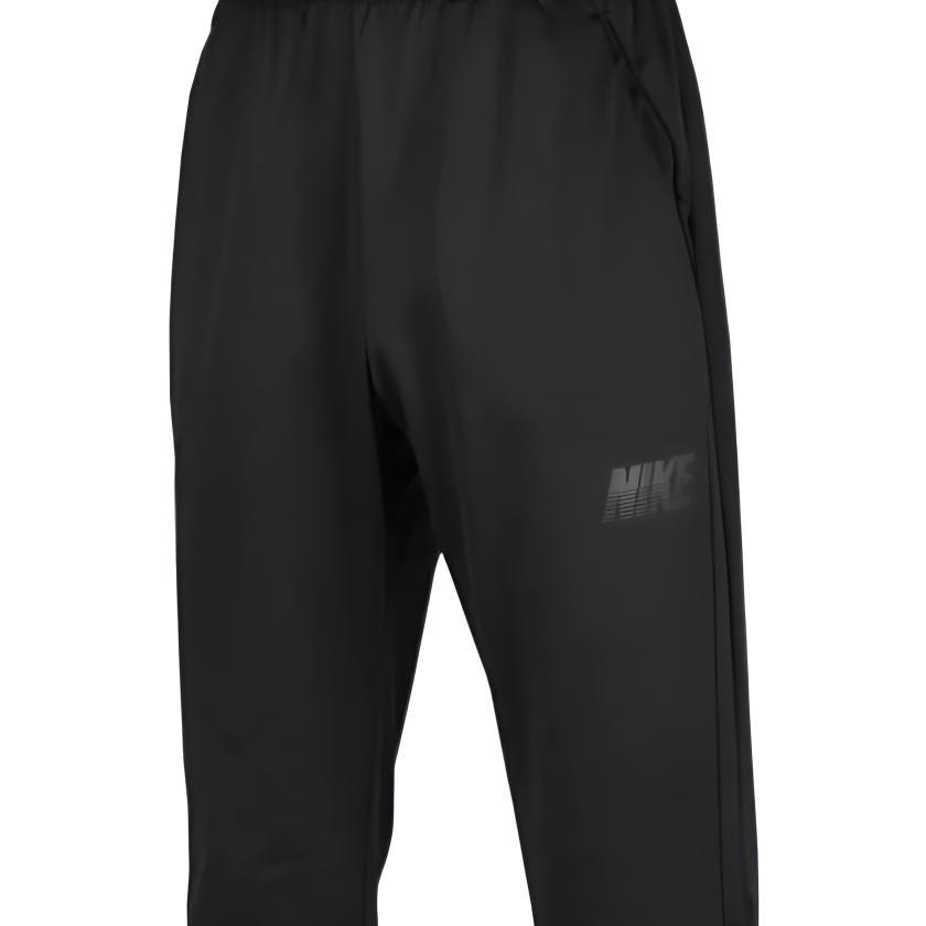 Nike Kids Therma Letter Logo Print Elastic Waist Knitted Sports Pants Kids Bottoms Black CV9328-010