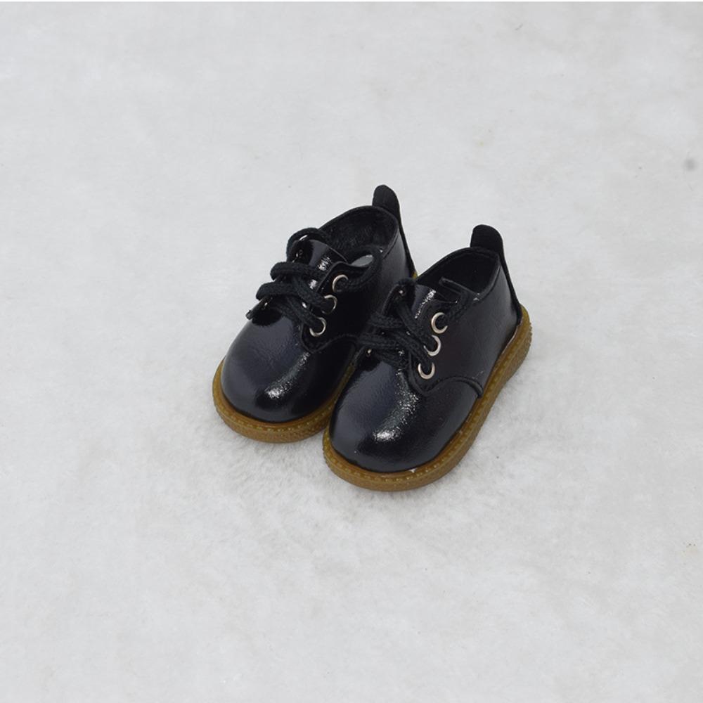 

Black Brown 1/4 BJD Shoes Casual Wearing Doll Boots Doll Leather Shoes Doll Accessories Black with shoelace