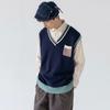 Men's Multi Color Fashhion Tops Cargo Outerwear Streetwear Sleeveless Jacket Warm Loose Knitting Vest Spring Autumn Sweater For Men