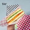 Paper Food Basket Liners 50Pcs Sandwich Wrappers Grease Resistant Deli for Classic Burger Wrapping Papers Checkered Burgers BBQs Parties Sheets Trays
