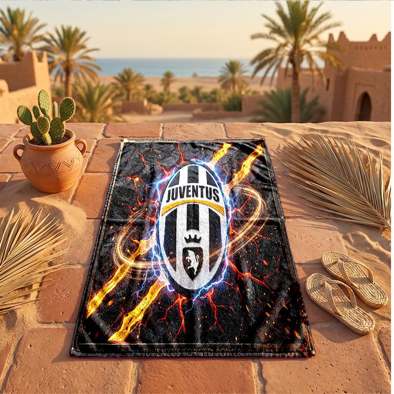 Juventus FC Druck Mikrofaser Strandtuch Schnelltrocknend Saugfähig Großes Handtuch für Strand Schwimmen Reisen