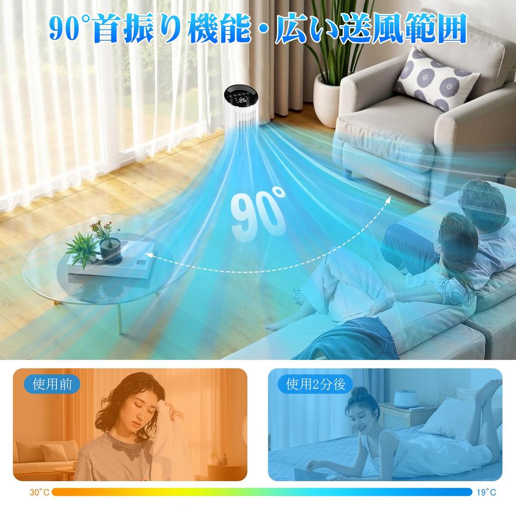 Betenet SLS02R Tower Fan (Bladeless, DC Motor, 90° Oscillation, 4 Modes, 12-Hour Timer, LED, Remote) – Compact Slim Fan