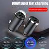 100W Mini Autoladegerät Schnellladung Für Iphone Qc3.0 Mini Pd USB Typ C Auto Handy Ladegerät Für Xiaomi Samsung Huawei