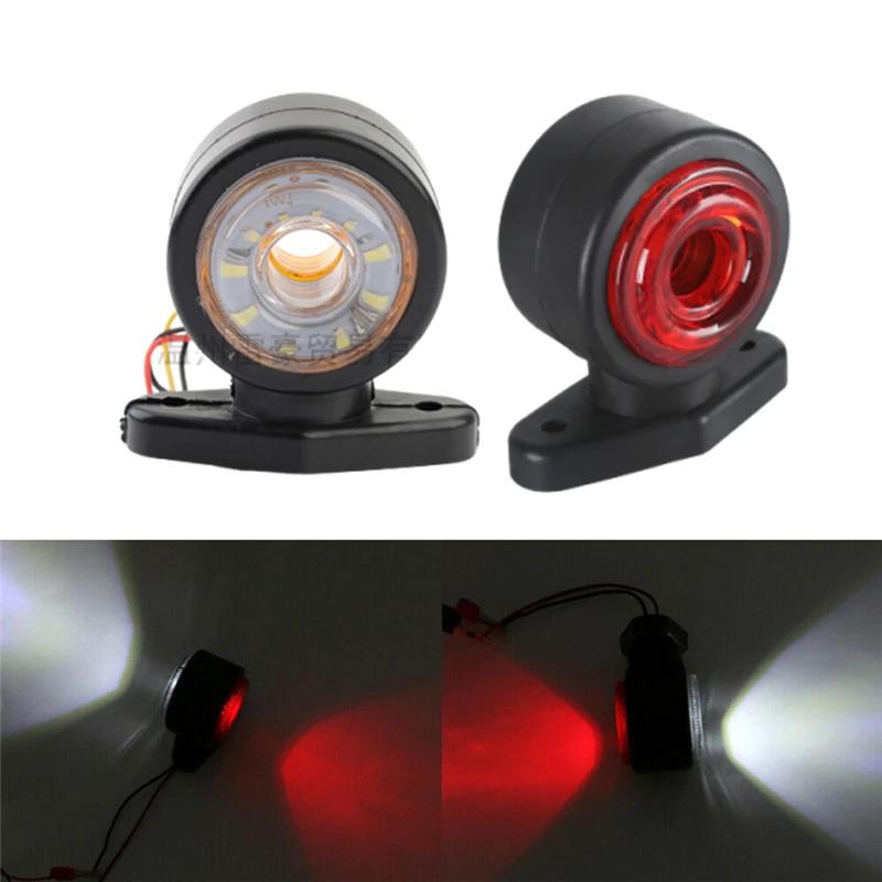 2PCS LED Car Truck Trailer Outline Marker Lamps 12-24V Universal Double Side Marker Lights Truck Lighting for scania RV Lorry
