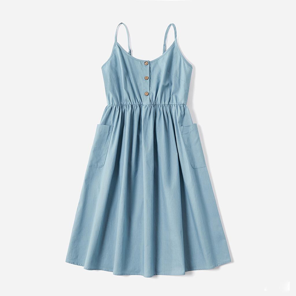 

Великолепные одинаковые платья «Мама и я» L синий