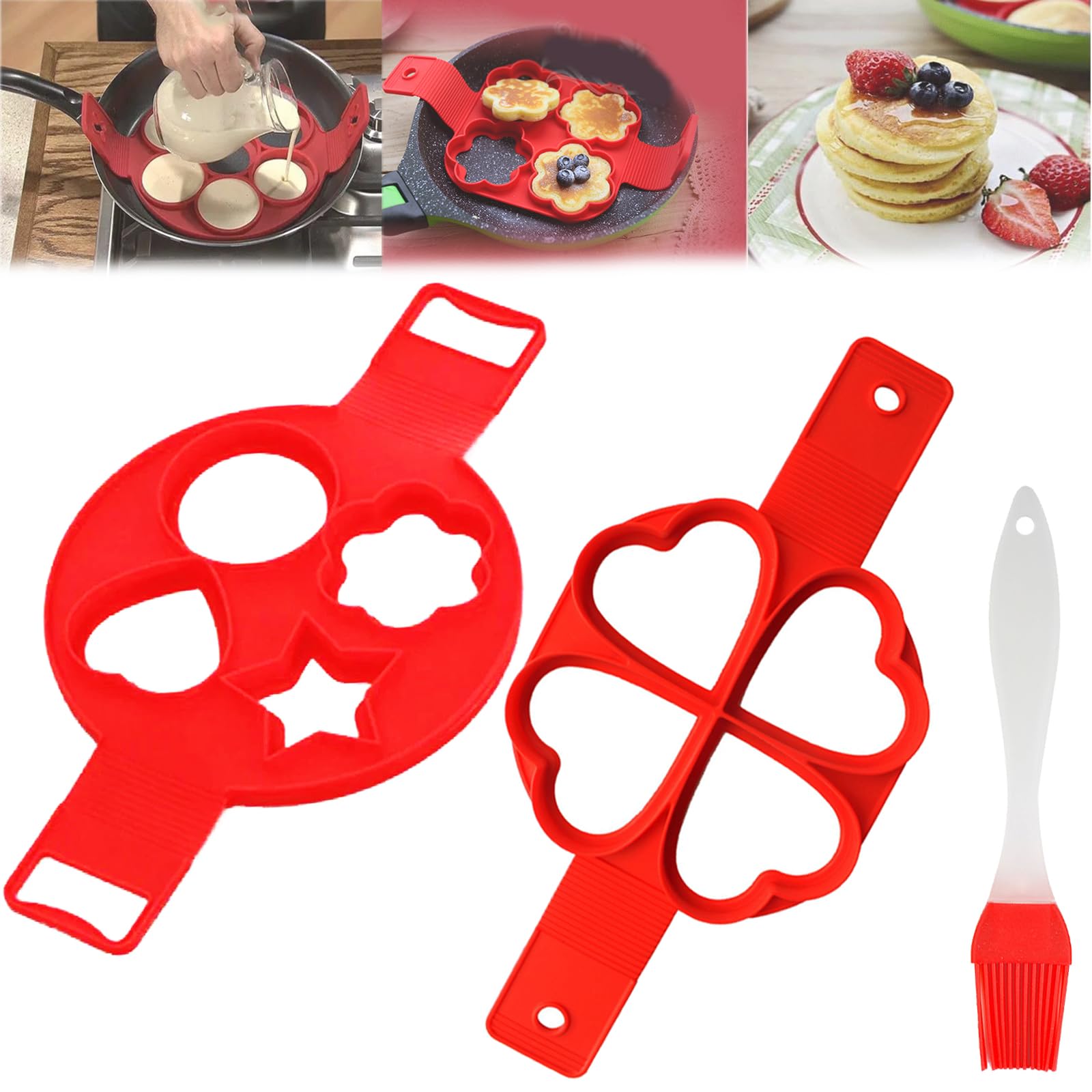

Силиконовое кольцо для блинов с яичным желтком, многофункциональная антипригарная форма для блинов, форма для жарки яиц, кухонные принадлежности для выпечки