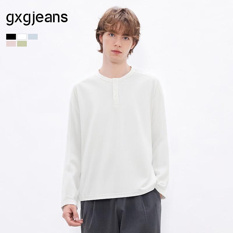 

gxgjeans Men s Basic Loose Crew Neck Long Sleeve T-shirt XL