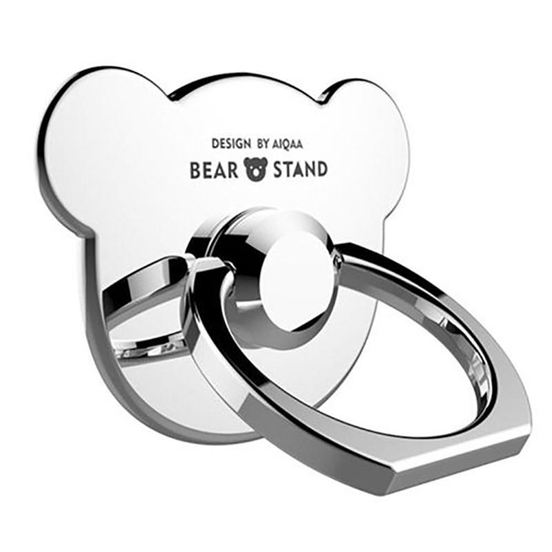 

Держатель для мобильного телефона в виде головы медведя из цельного металла, вращающийся на 360 градусов, универсальная пряжка для iPhone, Xiaomi, Huawei, Oppo, ленивый держатель для телефона, подставка
