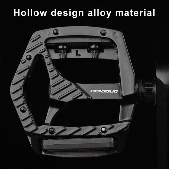 1 pereche de pedale de bicicletă cu rulmenți etanșați, design gol, port filetat universal antiderapant, pedale MTB, accesorii pentru ciclism