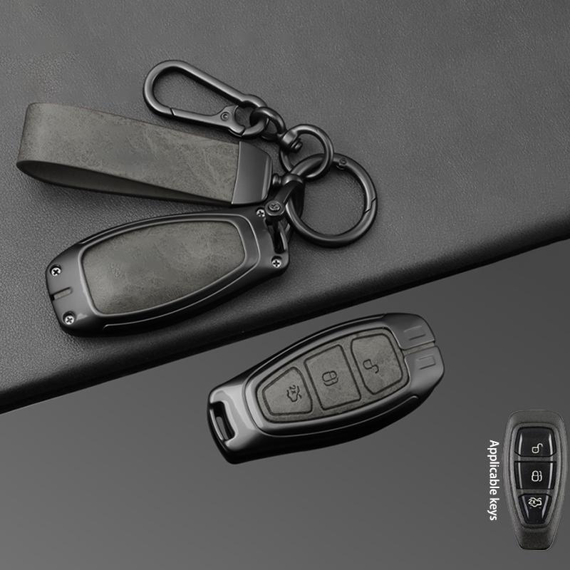 Interior Mouldings Car Key Case for Ford Kuga MK2 Focus 3 4 ST Mondeo MK3 MK4 Fiesta Fusion Ecosport Key Fob Keychain Keyless Ca