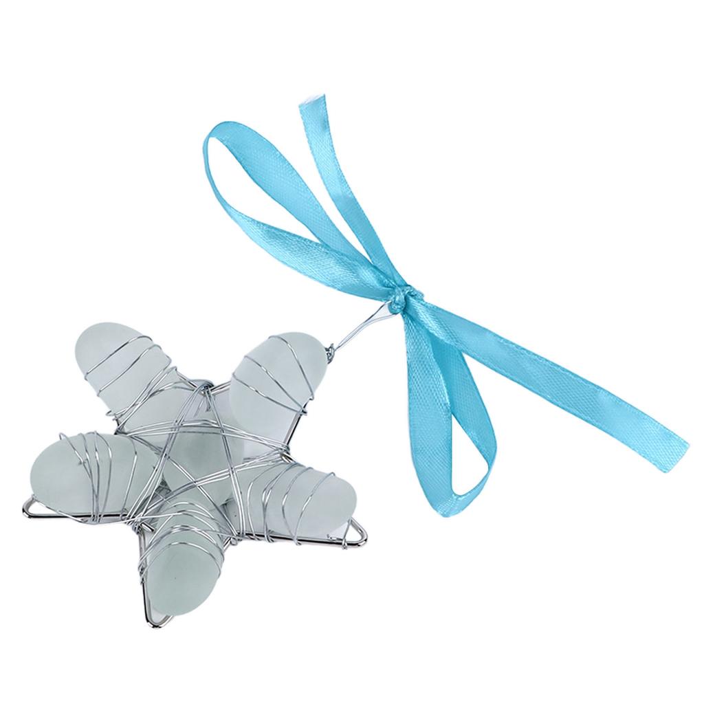 Seeglas-Stern, Geschenk, Kristallstein, Seestern, Weihnachtsbaum-Dekoration, Ornamente mit Grußkarte