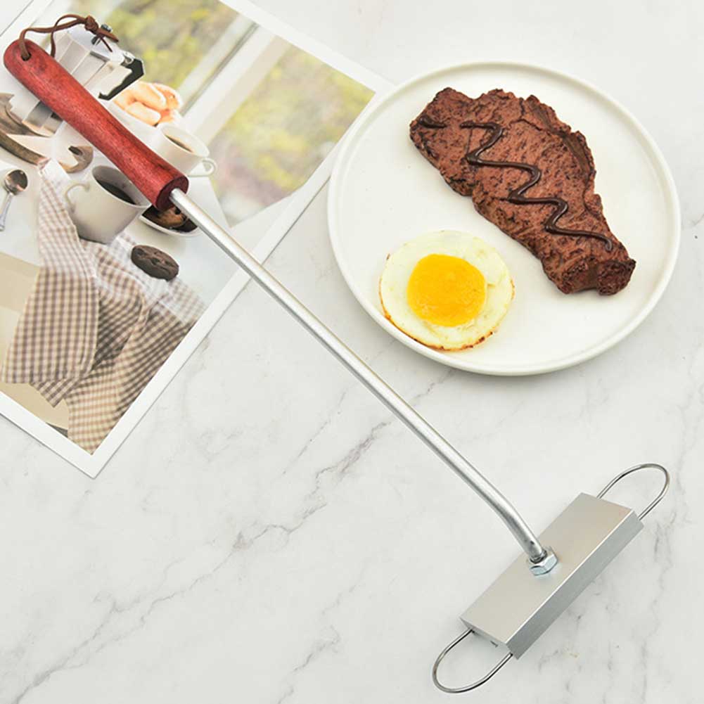 Barbecue Branding Iron Wooden Handle Barbecue Accessories For Parties China Mainland