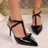 Fashion Pointed Toe High-heeled Sandals Women's 2025 Summer New Stiletto High-heeled Shoes Sexy Baotou Back Empty Single Shoes