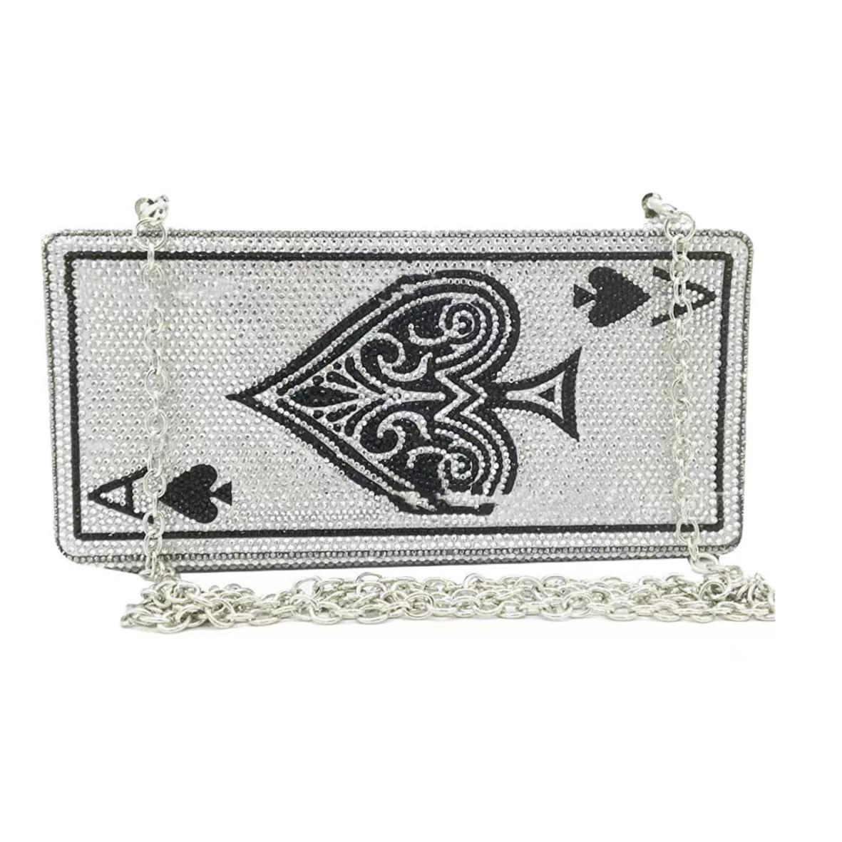 

Вечерний клатч с бриллиантами Red Heart Queen - модная европейская и американская маленькая квадратная сумка