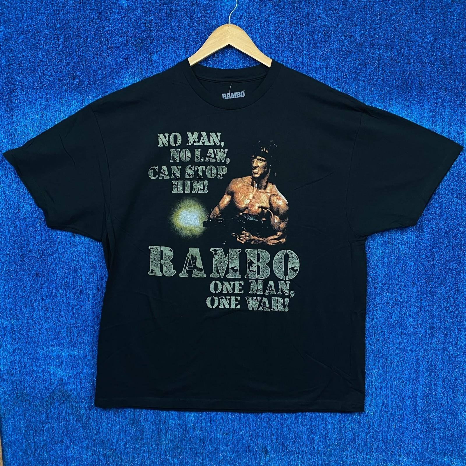 Rambo First Blood Action Movie T-shirt Size 2XL Unisex T-Shirt L