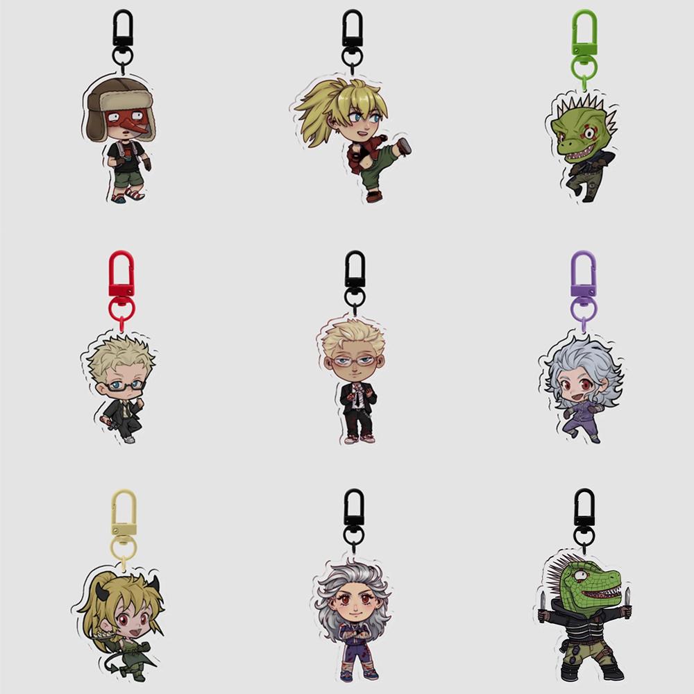 Chic Studio Unisex Anime Peripheral Dorohedoro 5Cm Acrylic Keychain Kaiman Nikaidou En Shin Noi Creativity Backpack Accessories Festival Gift