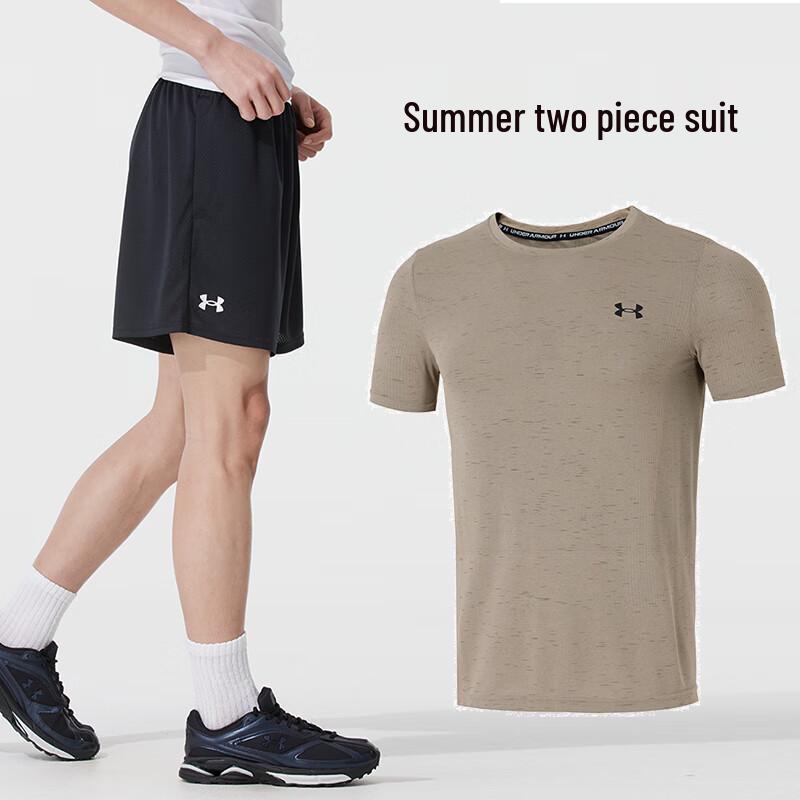 Under Armour Men s Summer Loose Fit Crew Neck T-Shirt & Shorts Set L