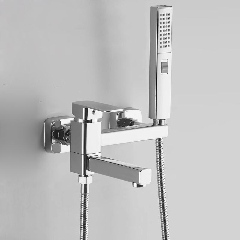 

Смесители для ванны, современный черный комплект для душа, уникальный дизайн вращающегося сопла, смеситель для настенного монтажа для ванной комнаты