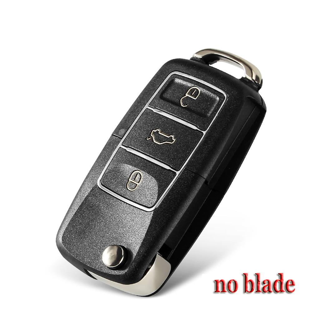 3 Button Flip Folding Key Shell Case For Volkswagen Vw Golf Passat Beetle Polo Bora Replacement Fob Car Key Cover