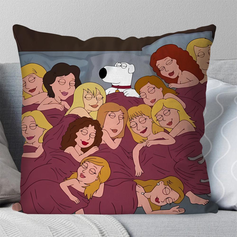 Animated F-family G-guy Drama Cartoon Pillow Case Square Pillow Bedroom Sofa Leisure ComfortCarLiving Room Home Decoration 40X40
