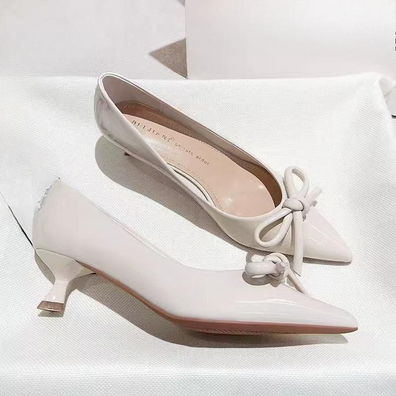 Fashion Wine Red Sweet Temperament High Heels Women's Stiletto 2025 Early Spring New Pointed Toe Fashion Comfortable Shoe