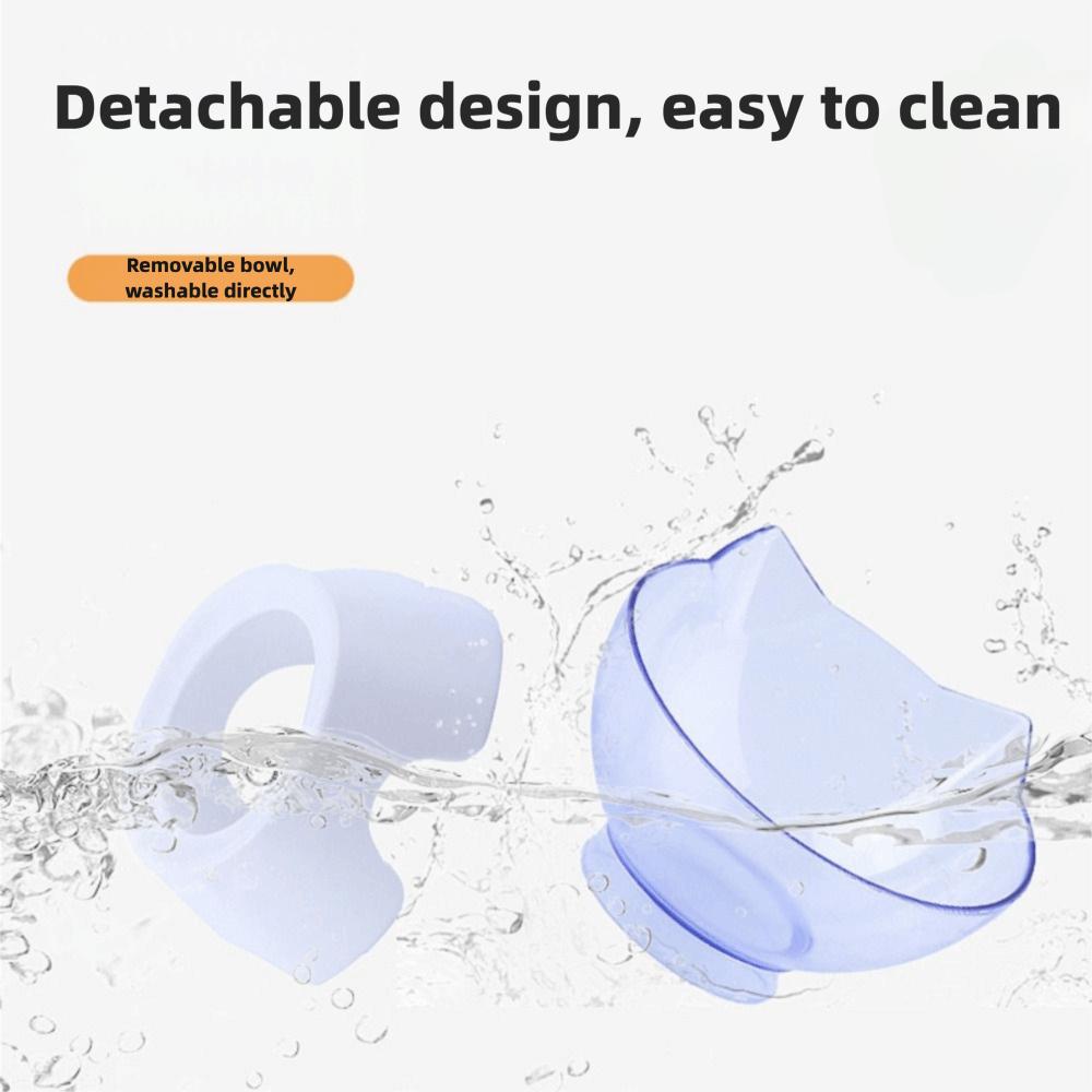 Stand Base Anti Spill Cat Bowls Orthopedic Design Anti Vomiting Elevated Bowls Set Cat Ear Design Feeding Products Indoor Cats