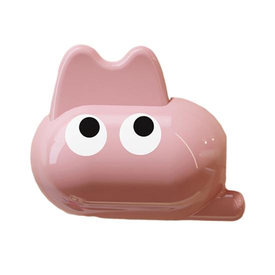 

Защитный чехол для зубной щетки Пыленепроницаемый Компактный дизайн Портативный Держатель для головки зубной щетки в форме мультяшного кота розовый