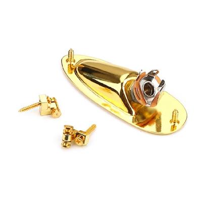 Guitar Pickup Jacks Plug Socket 6.35mm with Mounting Screws for Electric Guitar