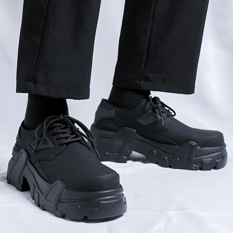 Fashion Round toe men's shoes Minimalist trendy and versatile style high-quality  Outdoor party Daily walking thick soled men's shoes