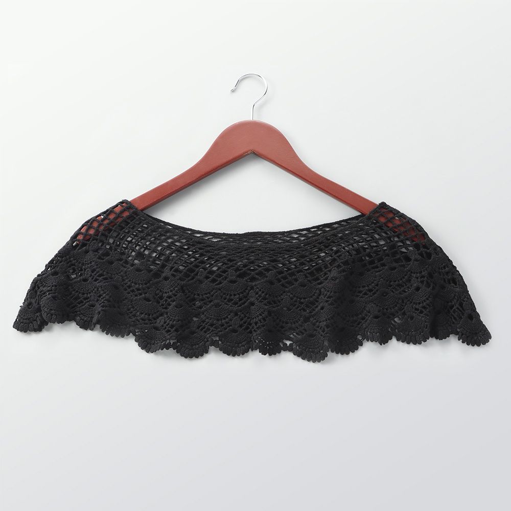 Dutý střapec Vintage šál Pončo Falešný límec Háčkovaný pletený plášť Krajková vesta