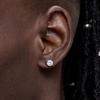 Diamond Stud Earrings Boys Non-Piercing Ear Clip Earrings Earrings Stylish Fashionable European and American Style Hip Hop Handsome Super Flash
