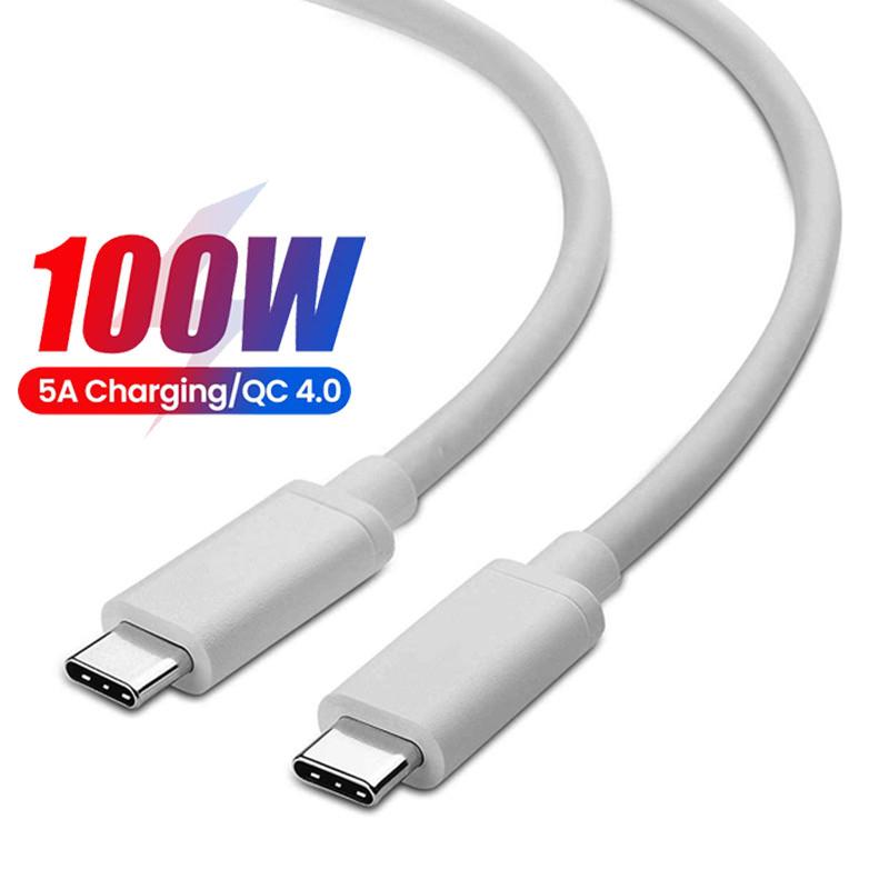 PD100W USB C Cable USB C to Type C Fast Charger Cable for Xiaomi Samsung Huawei MacBook iPad 5A Phone Date Cord USB Type C Cable