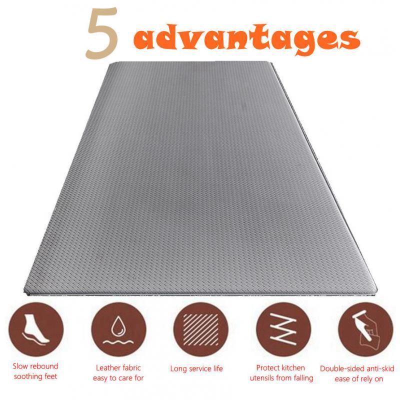 Non Slip PVC Kitchen Mat Comfort Runner Rug Cushioned Anti Fatigue Floor Thick Doormat for