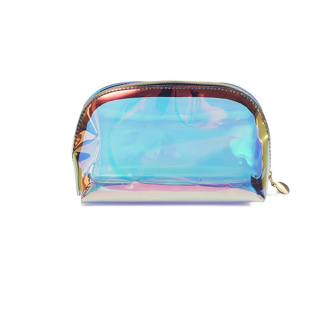 Makeup Bag Iridescent Cosmetic Bag with Zipper Waterproof Travel Makeup Organizer Glitter Makeup Bag for Home Office Travel Busi