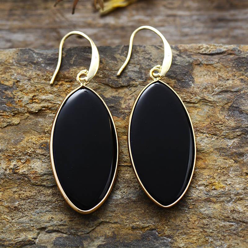 New simple pink crystal pendant earrings earrings popular natural stone jewelry in Europe and America
