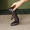 Krazing Pot Sheep Skin Summer Spring Autumn Winter Med Heels Women Round Toe Mary Janes Shallow Pumps