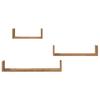 3-Piece wall decoration storage shelf, decorative wall-mounted display rack, artist oak engineered wood