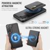 For Samsung Galaxy S21+ 5G Case JEEHOOD J12 Magnetic Detachable Zipper Wallet Kickstand Leather Back Cover Magnetic Case
