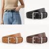 Minimalist Leather Womens Waist Belt With Pin Closure For Daily Style