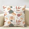 Abstract Boho Pattern Cushion Cover Durable Hypoallergenic Organic Linen Pillow Cover Short Size Washable Skin-Friendly