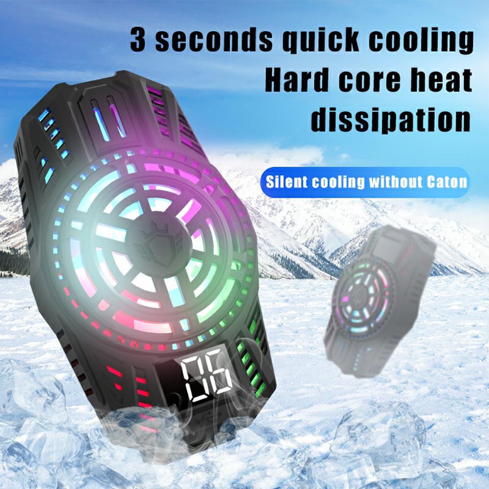 S06 Semiconductor Mobile Phone Radiator Colorful Light Smartphone Gaming Heat Dissipation Cooler