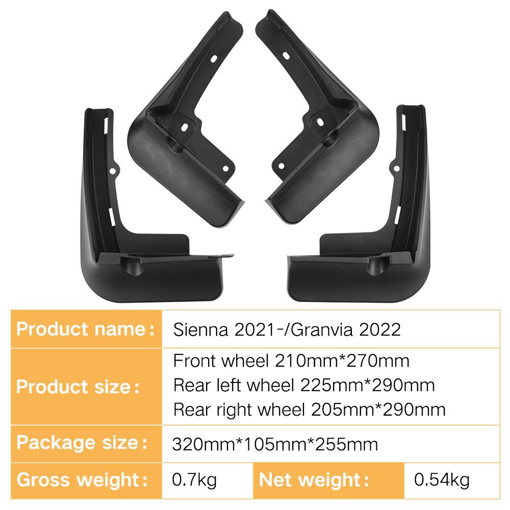 Convient pour Toyota Sienna 2026-2026 Granvia 22 garde-boue cuir tout-terrain