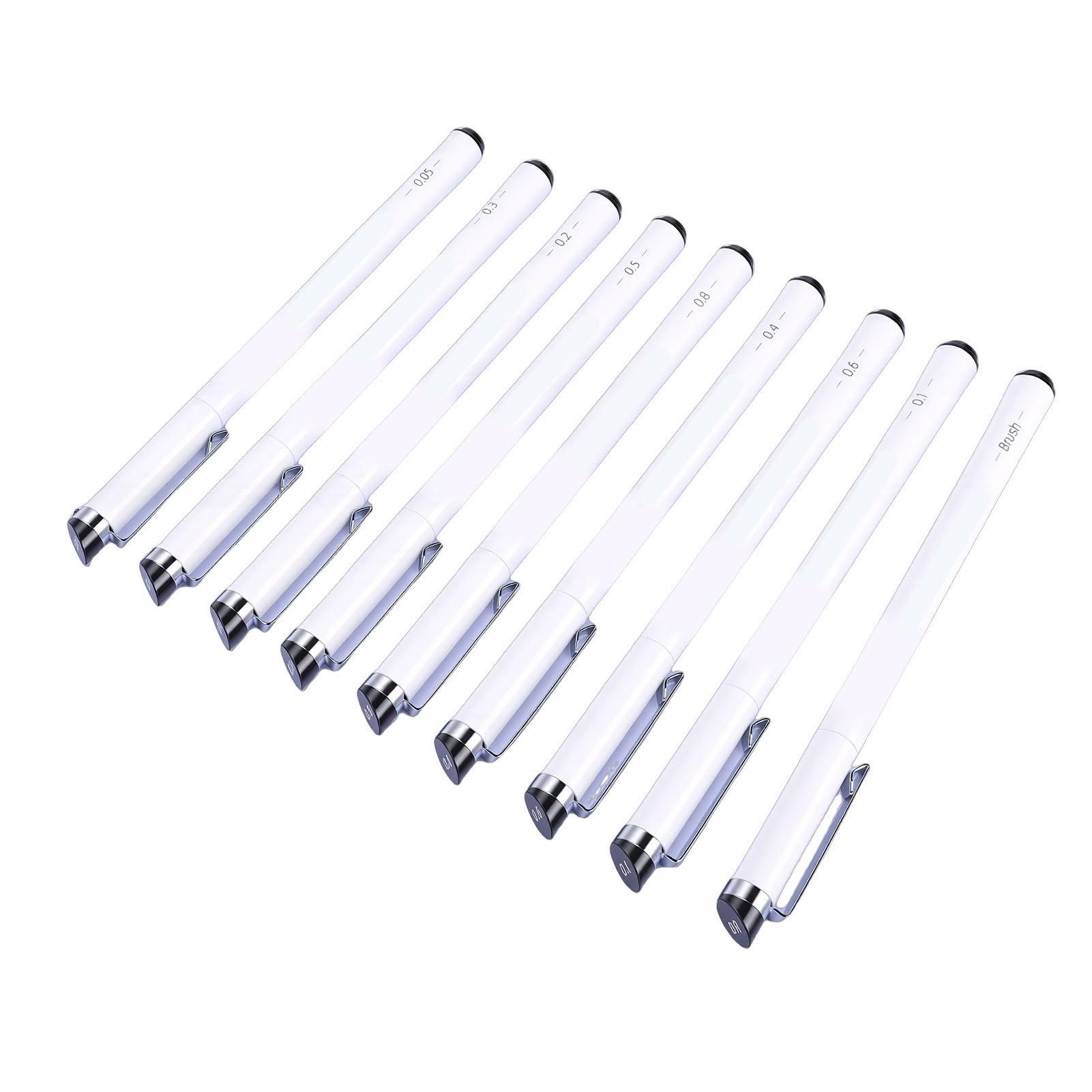 

9 Pcs Micro Pen Set Black Water Proof Fineliner Pen for Drawing Sketch Comics Watercolor Calligraphy