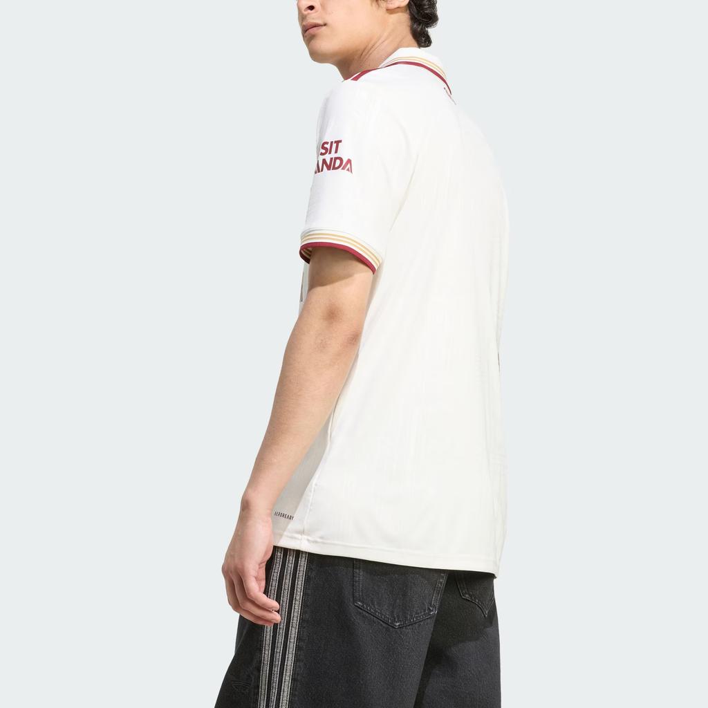 Adidas Originals Arsenal Third 25/26 Season Fan Version Striped Slim Fit Quick-Dry Short Sleeve Football Shirt Men Tops JI9556