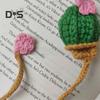 Szydełkowy Zakładka Kaktus Ręcznie szydełkowana Zakładka do robienia na drutach Dekoracja biurowa Żywy kolor Upominki na przyjęcie