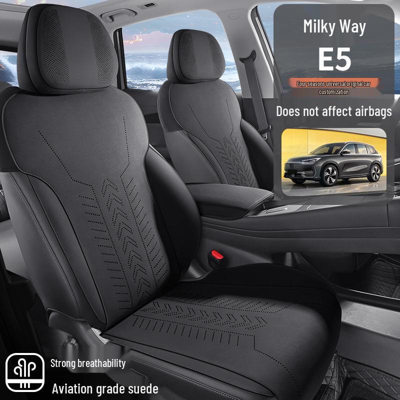 Geely Galaxy E5 Alcantara Sitzbezug: Universelles, Belüftetes, Atmungsaktives, Ganzjahres-Autokissen