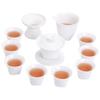 Su-Style Ceramic Gongfu Tea Set with Taotie Embossed Gaiwan