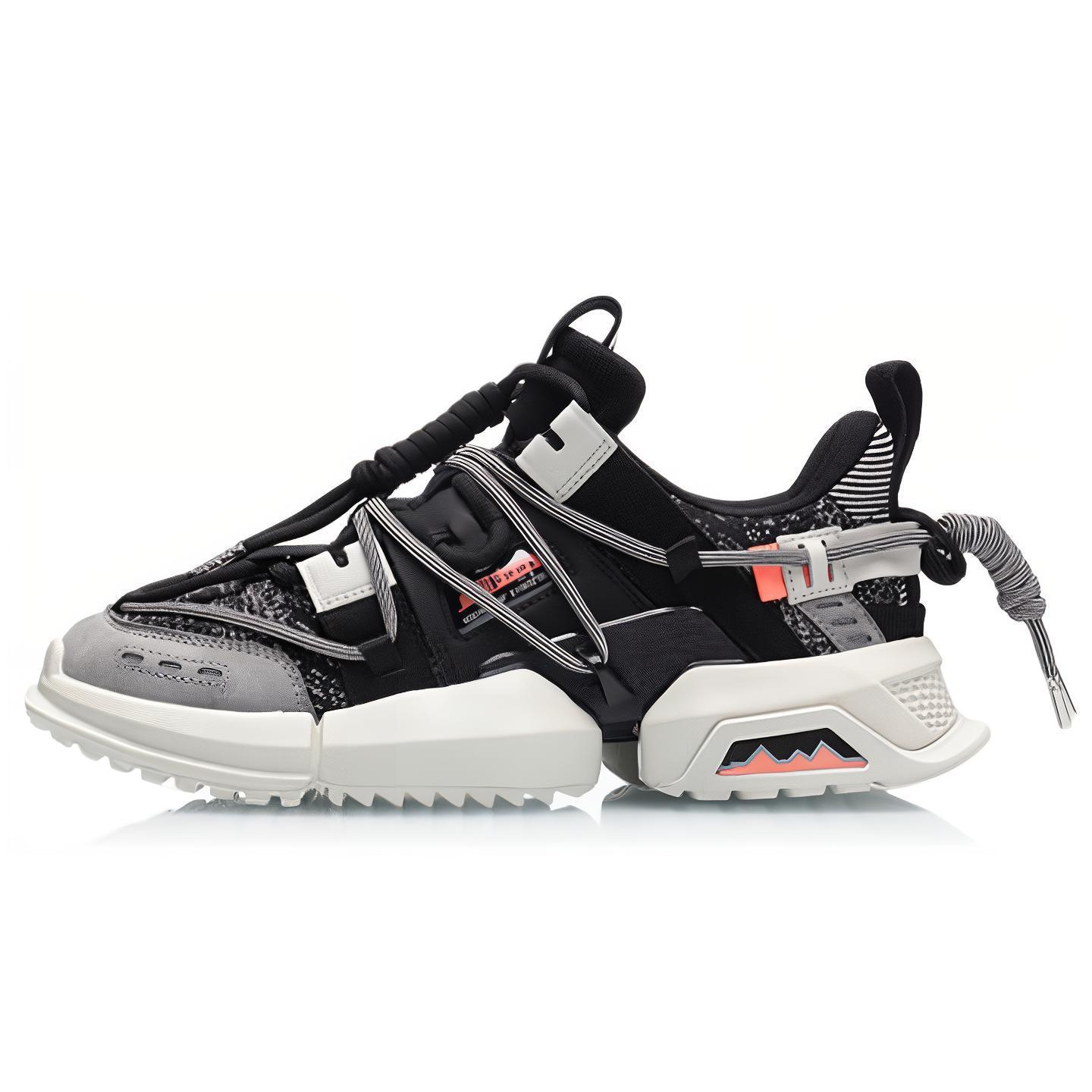 

new LiNing Chunky Sneakers Women s Low Top Black/White 37