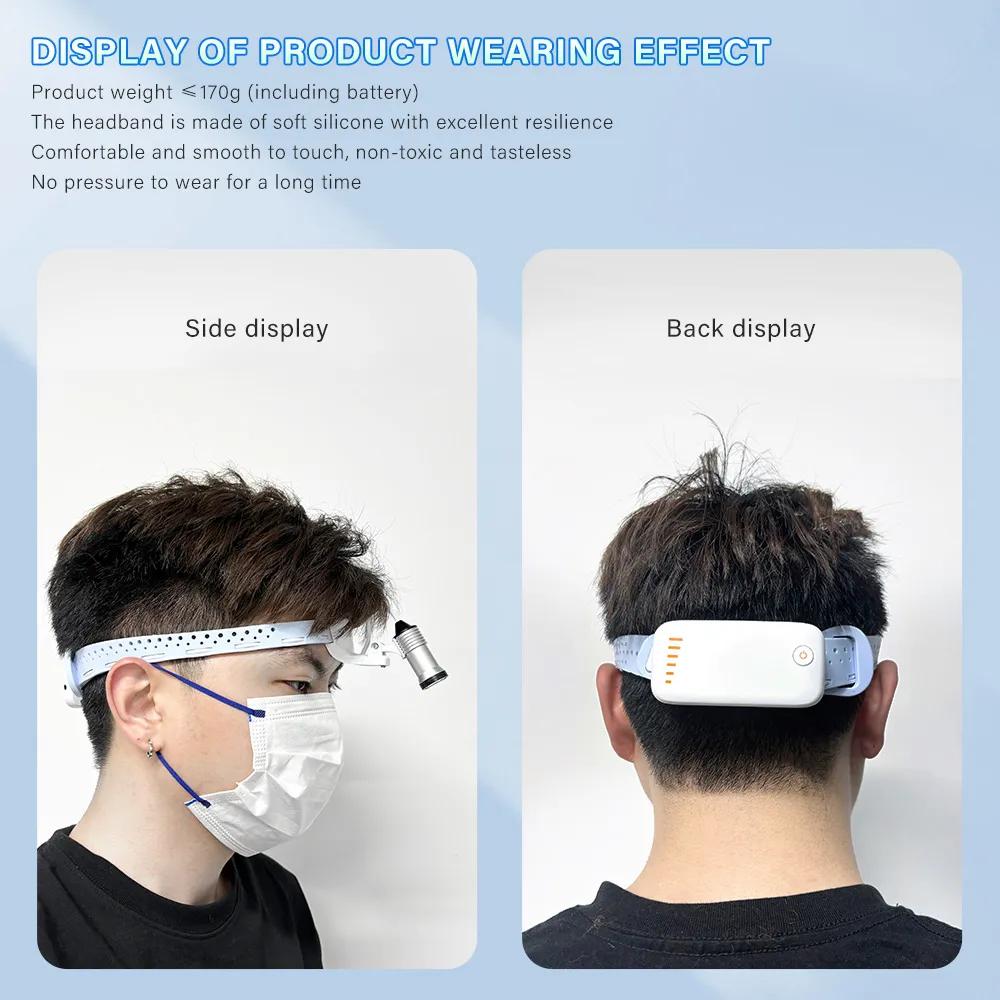 Wireless 5w headlamp, brightness adjustable