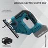 Cordless Electric  Saw Lithium Battery Portable MultiFunction Handheld Curved Saw PowerTool for Carpentry Woodworking Remodeling